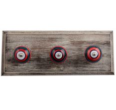 Multi Color Strip Wooden Hooks