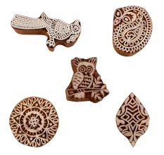 Set of 5 Piece New Mix Wooden Printing Blocks