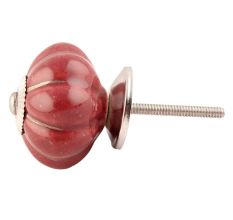 Cherry Golden Line Ceramic Melon Cabinet Knob
