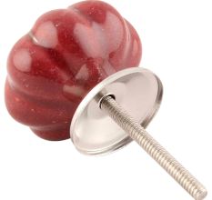 Cherry Golden Line Ceramic Melon Cabinet Knob