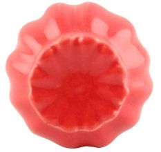 Solid Red Umbrella Ceramic Cabinet Knob