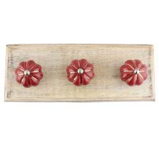 Cherry Golden Line Ceramic Melon Wooden Hooks