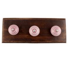 Lavender Striped Ceramic Wooden Hooks Online
