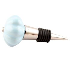 Solid Sky Blue Ceramic Melon Wine Stopper