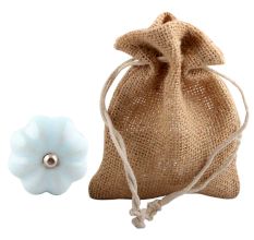 Solid Sky Blue Ceramic Melon Wine Stopper