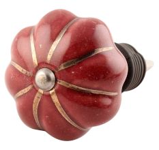 Cherry Golden Line Ceramic Melon Wine Stopper