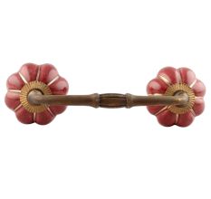 Cherry Golden Line Ceramic Melon Bridge Handle