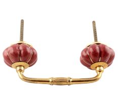 Cherry Golden Line Ceramic Melon Bridge Handle