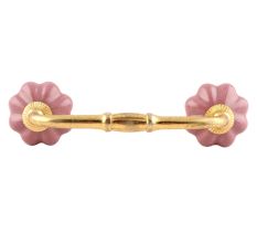 Solid Lavender Ceramic Medium Melon Bridge Handles