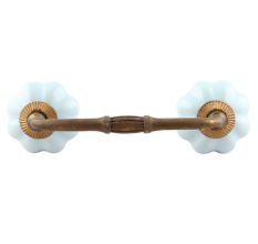 Solid Sky Blue Ceramic Melon Bridge Handles