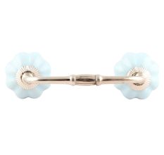 Solid Sky Blue Ceramic Melon Bridge Handles