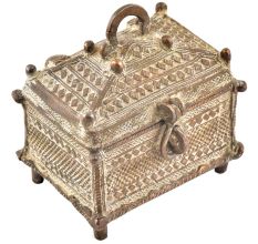 Brass Vintage Handcrafted Storage Box With Latch
