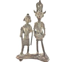 Tribal Brass Dancing Couple Figurine