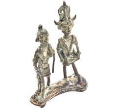 Tribal Brass Dancing Couple Figurine