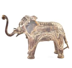 Brass Standing Elephant Statue Showpiece