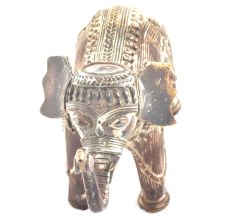 Brass Standing Elephant Statue Showpiece