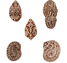 Set of 5 Piece New Mix Wooden Printing Blocks