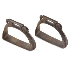 Old Brass Stirrups Rocking Horse Accessory (Set Of 2)