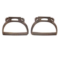 Old Brass Stirrups Rocking Horse Accessory (Set Of 2)