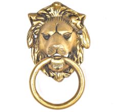 Brass Lion Face Door Knocker