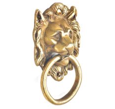 Brass Regal Lion Head Door Knocker
