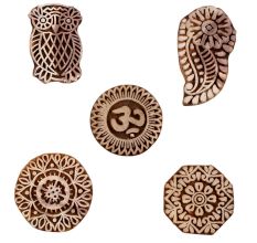 Set of 5 Piece New Mix Wooden Printing Blocks