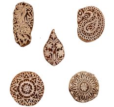 Set of 5 Piece New Mix Wooden Printing Blocks