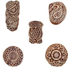 Set of 5 Piece New Mix Wooden Printing Blocks