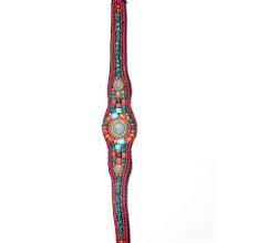 Hand-stitched Colorful Stones Fashion BeltÂ From Ladakh
