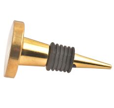 Cream Round Metal And Bone Wine Stopper
