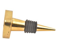 Square Sea Green Bone And Metal Wine Stopper