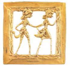 Brass Dokra Handmade Tribal Figurines Wall Hanging