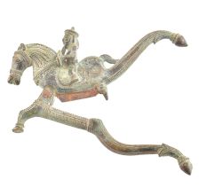 Brass Nut Cracker With a Rider On A Horse