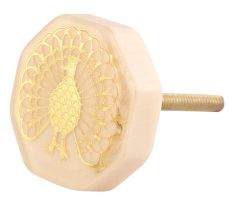 Golden Peacock Octagon Resin Cabinet Knobs Online