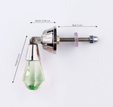 Mint Octagon Glass Pull Teardrop Cabinet Knob