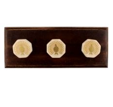 Golden Peacock Octagon Resin Wooden Hooks