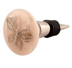 Silver Butterfly Resin Wine Stopper