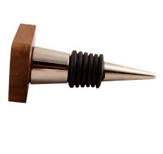 Square Wooden And Resin Wine Stopper