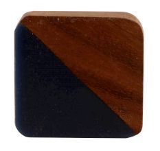 Square Wooden And Resin Wine Stopper