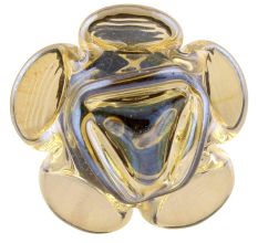Yellow Glass Rose Wine Stopper