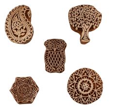 Set of 5 Piece New Mix Wooden Printing Blocks
