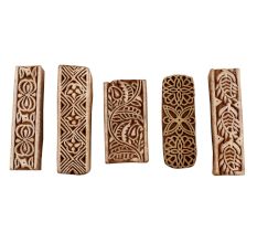Set of 5 Piece New Mix Wooden Printing Blocks