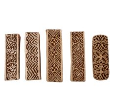 Set of 5 Piece New Mix Wooden Printing Blocks
