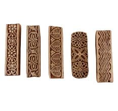 Set of 5 Piece New Mix Wooden Printing Blocks