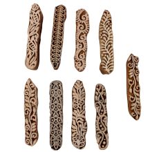 Set of 9 Piece New Mix Wooden Printing Blocks
