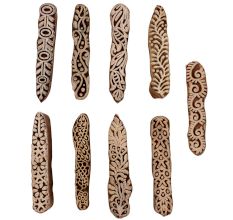 Set of 9 Piece New Mix Wooden Printing Blocks