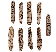 Set of 9 Piece New Mix Wooden Printing Blocks