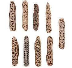 Set of 9 Piece New Mix Wooden Printing Blocks