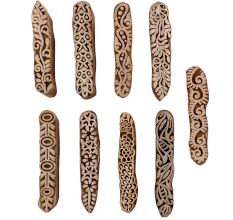 Set of 9 Piece New Mix Wooden Printing Blocks