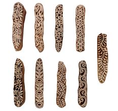 Set of 9 Piece New Mix Wooden Printing Blocks